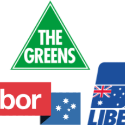 Logos of different Australian political parties