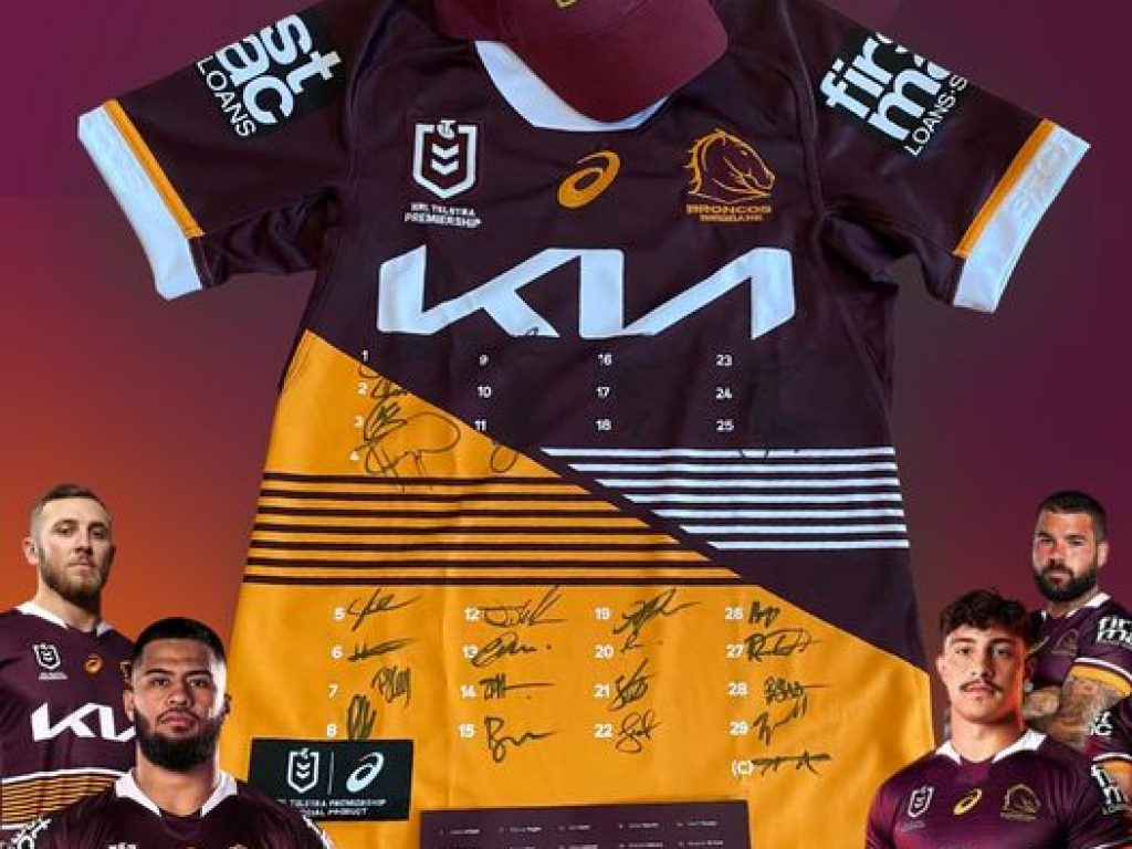 2023 Broncos Signed Jersey – Down Syndrome QLD