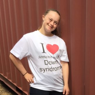 I love someone with down syndrome t-shirt.