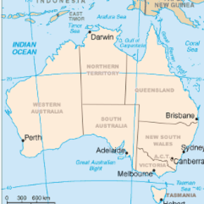 A map of Australia