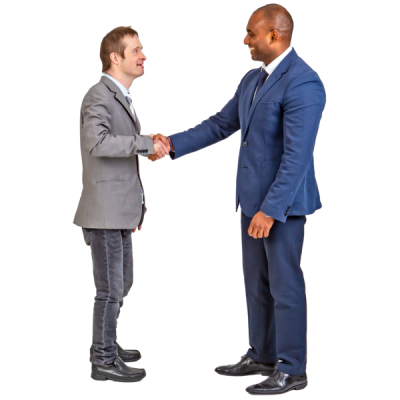 Two men shaking hands