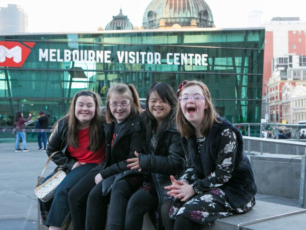 A group of teens outdoors on an outing