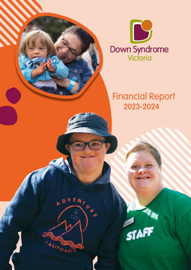 The cover of the DSV Financial Report 2023 to 2024. It features two young adults smiling.