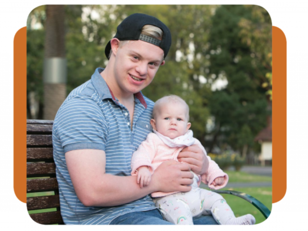 Man holding a baby