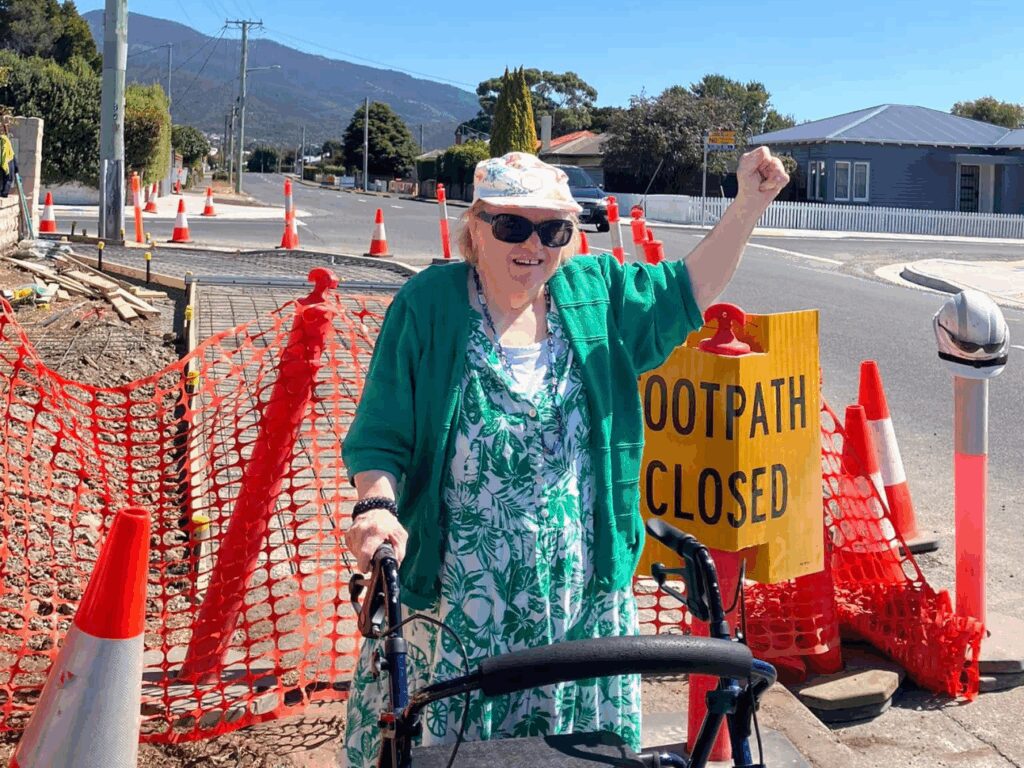 Margaret on the street