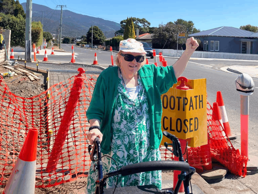 Margaret on the street